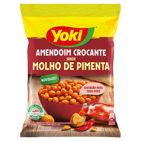 AMENDOIM CROCANTE YOKI 150G MOLHO DE PIMENTA