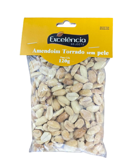 AMENDOIM TORRADO EXCELENCIA 120G S/PELE