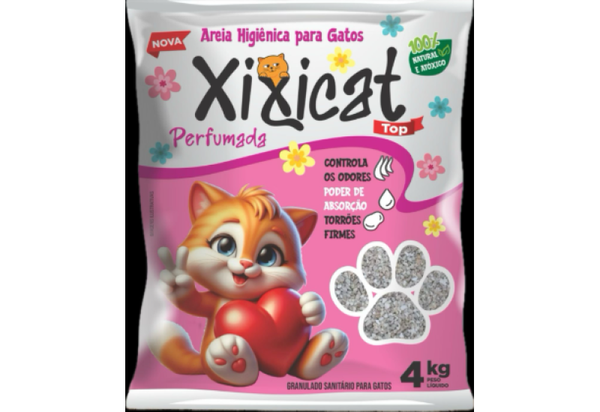 AREIA HIGIENICA XIXICAT PERFUMADA 4KG UN