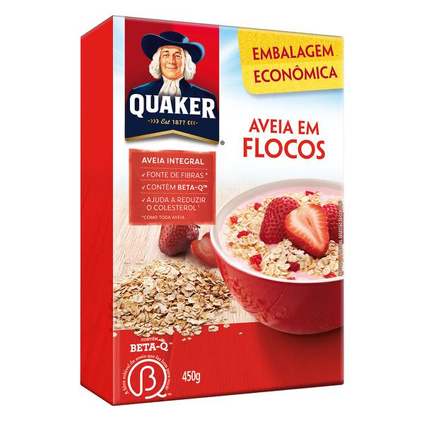 AVEIA QUAKER 450G FLOCOS REGULARES EMB ECONO