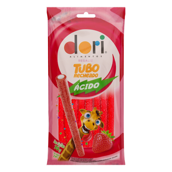 BALA DORI REG TUBO RECH 70G MORANGO ACIDO