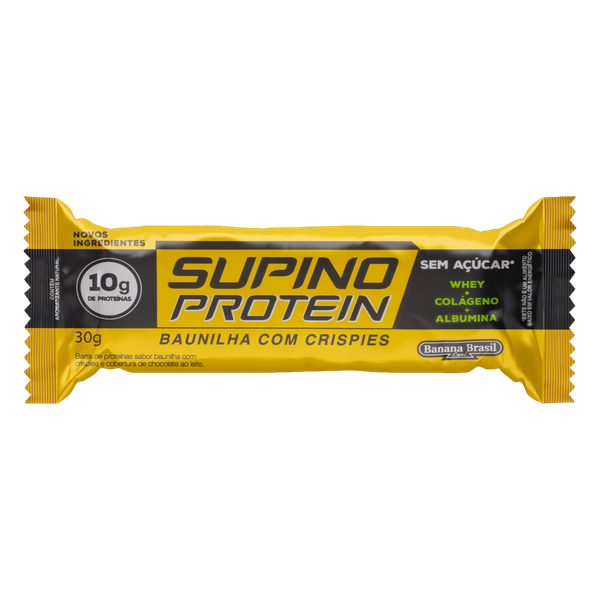 BARRA SUPINO PROTEIN 30G BAUNILHA CRISPIES