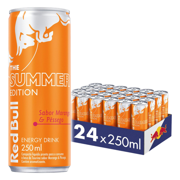 BEBIDA ENERGETICA REDBULL 250ML MORANGO/PESSEGO