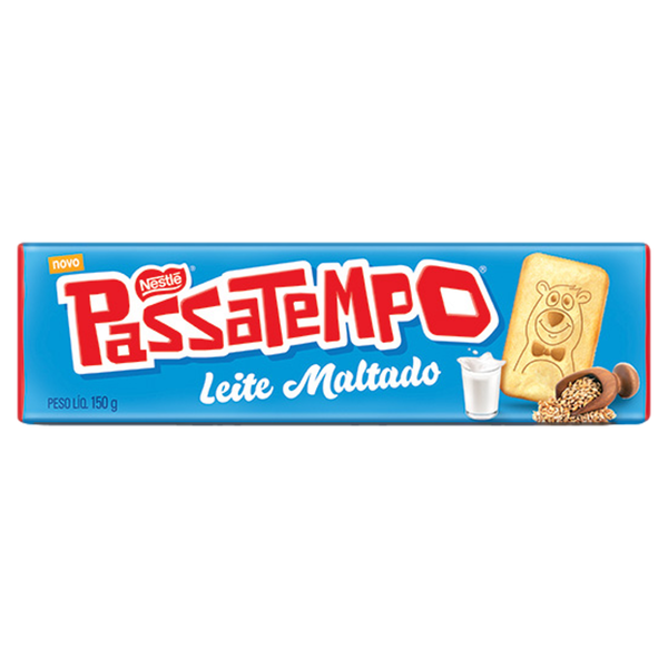 BISCOITO NESTLE PASSATEMPO 150G LEITE MALTADO