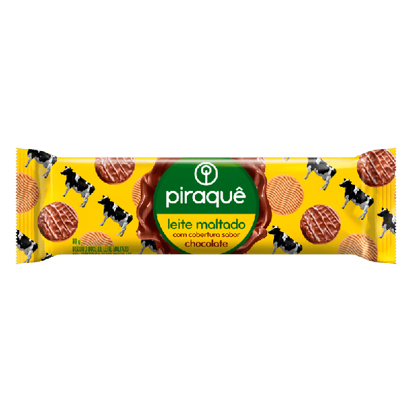 BISCOITO PIRAQUE RECHEADO 85G CHOCOLATE MALTADO
