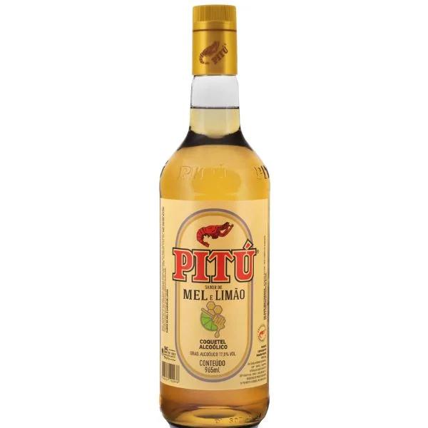 CACHACA PITU MEL E LIMAO 965ML
