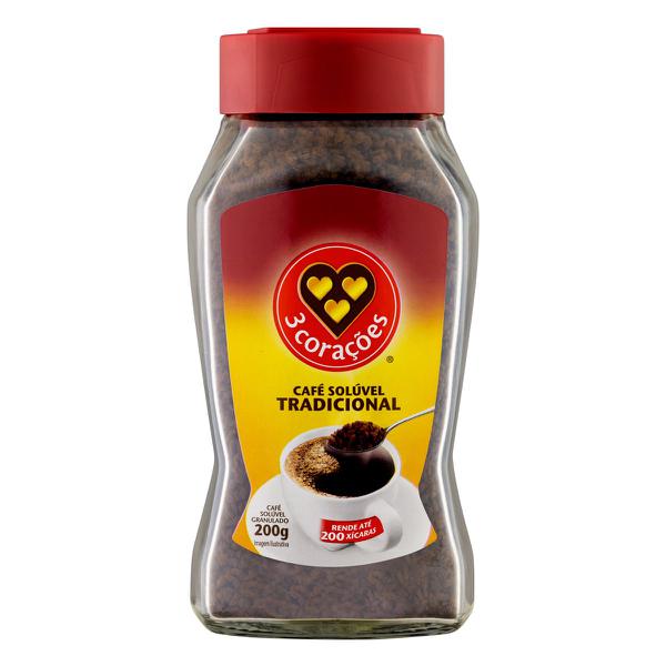 CAFE 3 CORACOES VD 200G SOLUV TRADICIONAL