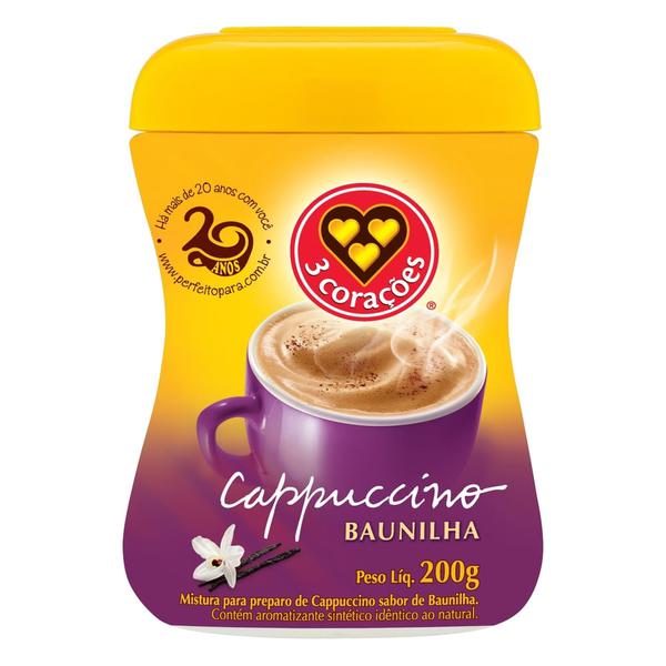 CAPPUCCINO 3 CORACOES 200G BAUNILHA