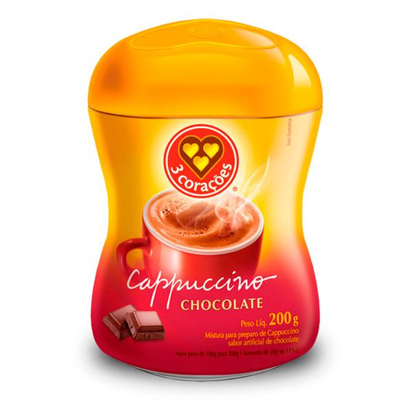 CAPPUCCINO 3 CORACOES 200G CHOCOLATE