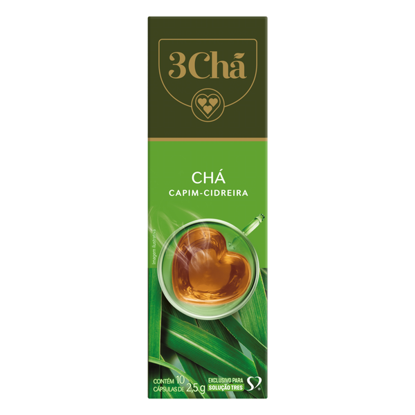 CAPSULA 3 CORACOES 10X2,5G CHA CAPIM CIDREIRA