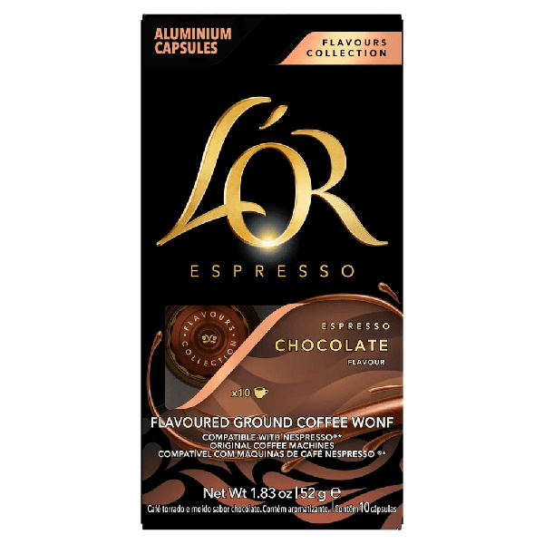 CAPSULA ALUMINIO LOR 10X5,2G CHOCO FLAVOUR