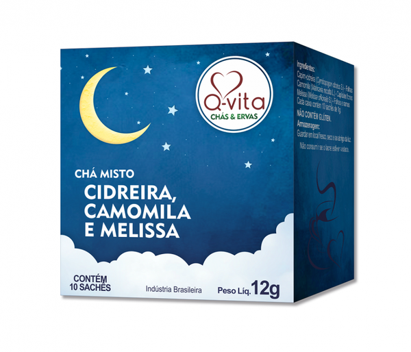 CHA Q VITA 12G CIDREIRA CAMOMILA MELISSA