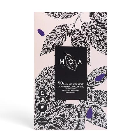 CHOCOLATE MOA 80G 50% AO LEITE COCO
