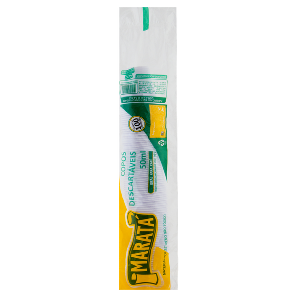 COPOS DESCARTAVEIS MARATA 50ML 100UN