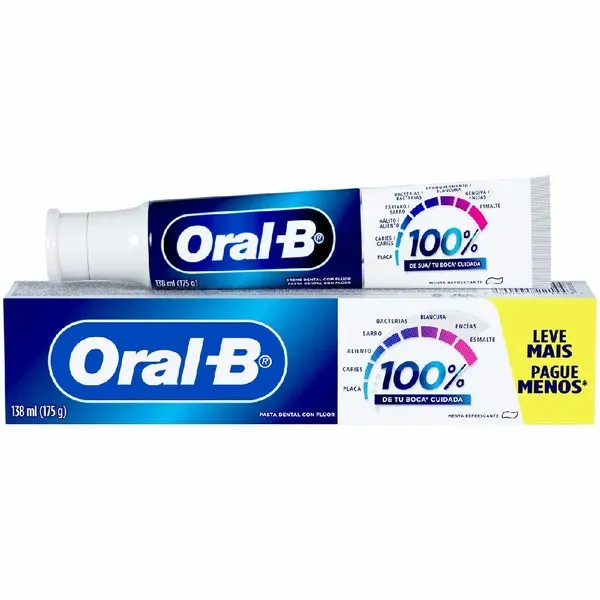 CR DENTAL ORAL-B 175G 100% MENTA REFRES LV+PG-