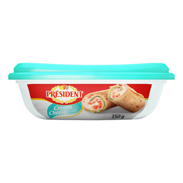 CREAM CHEESE PRESIDENT 150G LIGHT