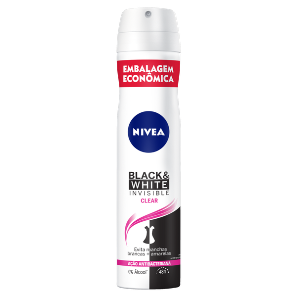 DESOD AERO NIVEA FEM 119G BLACK&WHITE INV CLEAR
