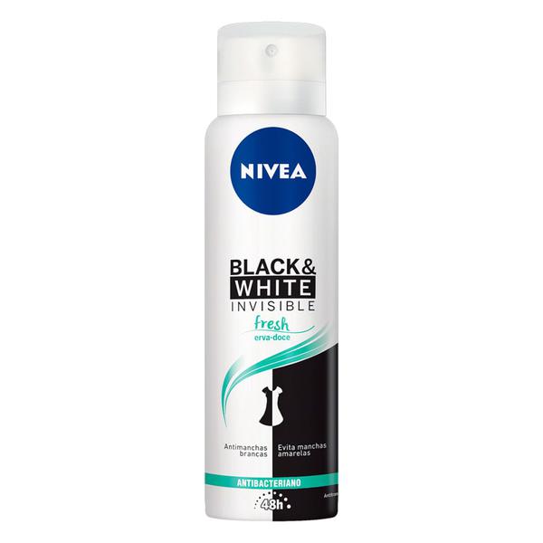 DESOD AERO NIVEA FEM 150ML INV BLACK&WHITE FRESH