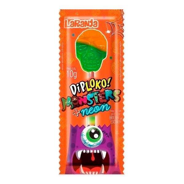 DIP LOKO MONSTERS CAVEIRA 10G LARANJA