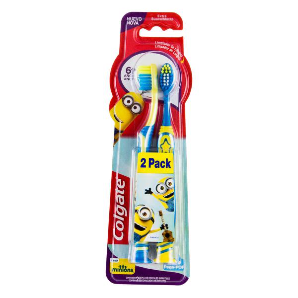 ESCOVA DENTAL COLGATE INFANTIL 2UN MINIONS 6 ANOS