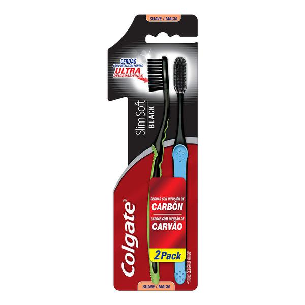 ESCOVA DENTAL COLGATE SLIM SOFT BLACK L2 P1