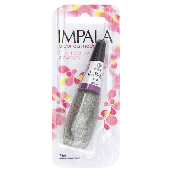 ESMALTE IMPALA PEROLADO 7,5ML PRATA - GLITTER