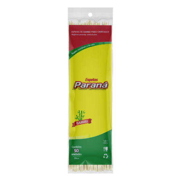ESPETO BAMBU PARANA 50UN 30CM