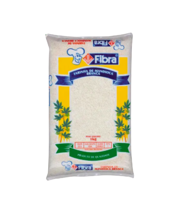 FARINHA MANDIOCA FIBRA 1KG BRANCA