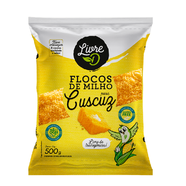 FLOCAO MILHO LIVRE D 500G NAO TRANSGENICO