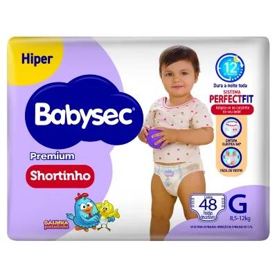 FRALDA BABYSEC PREM. SHORT HIPER G C/48