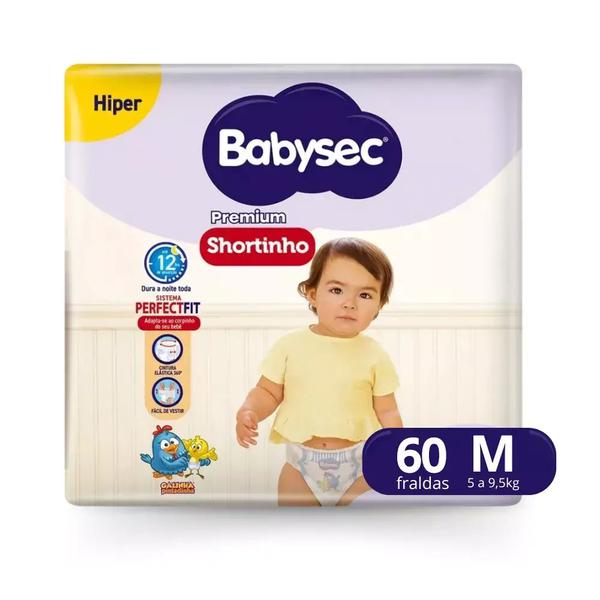 FRALDA BABYSEC PREM SHORT HIPER M C/60