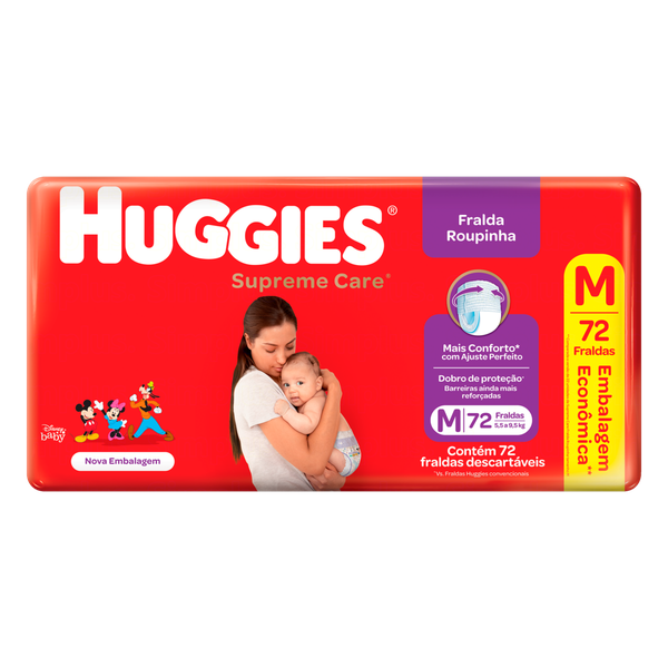 FRALDA HUGGIES ROUP M 72UN SUP CARE
