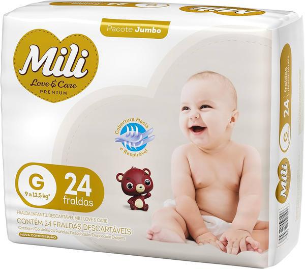FRALDA MILI LOVE & CARE PANTS XG 24UN