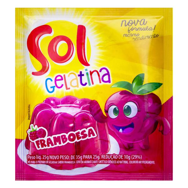 GELATINA SOL 25G FRAMBOESA