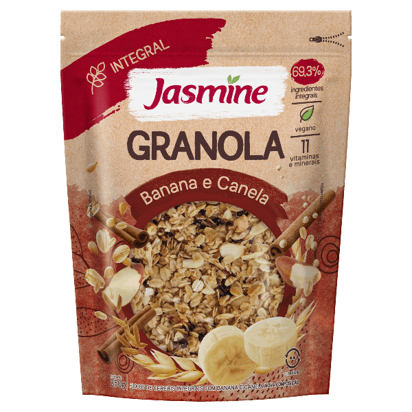 GRANOLA INT JASMINE 250G BANANA E CANELA