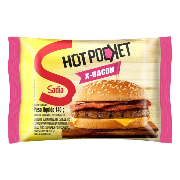 HOT POCKET X BURGUER SADIA 145G BACON