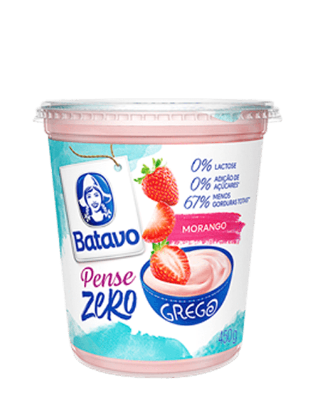 IOGURTE BATAVO PENSE ZERO 450G GREGO MORANGO