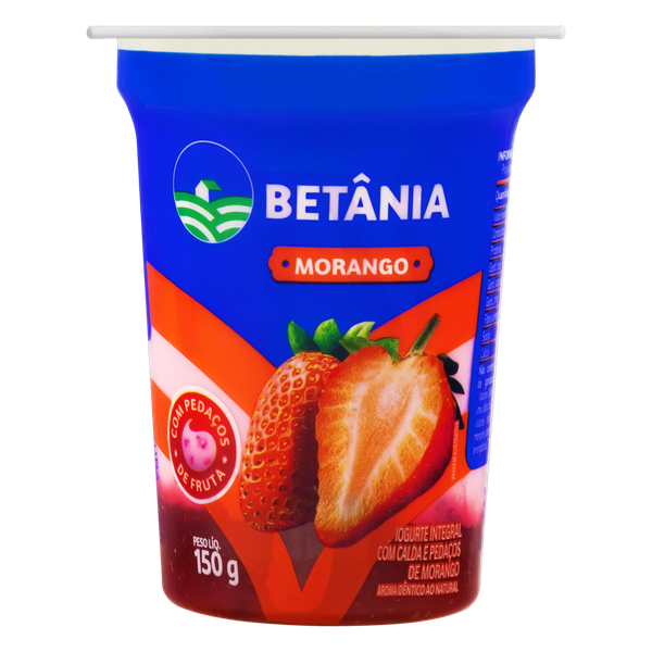 IOGURTE BETANIA 150G BICAMADA MORANGO