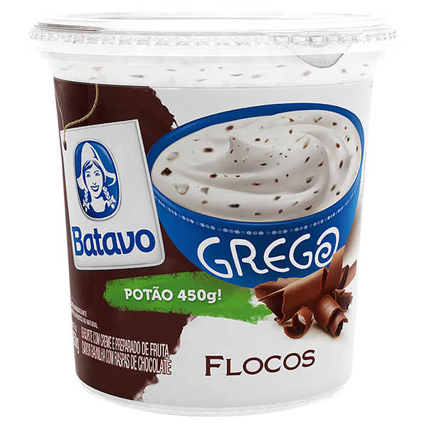 IOGURTE GREGO BATAVO 450G FLOCOS