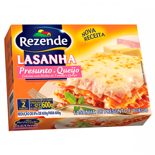 LASANHA REZENDE 600G PRESUN E QUEIJO