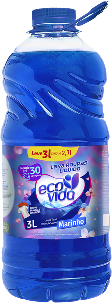 LAVA ROUPAS ECO VIDA 3L LV3L PG2,7L MARINHO