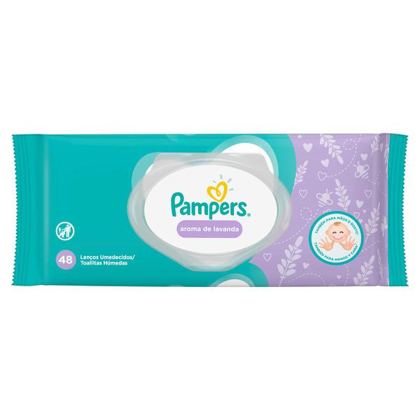 LENCO UMID PAMPERS 48UN AROMA LAVANDA