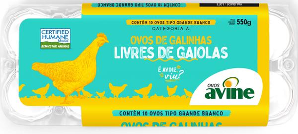OVOS AVINE LIVRES DE GAIOLAS 10UN GRD BRANCO