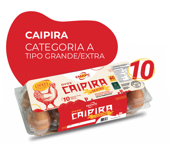 OVOS CAIPIRA EMAPE 10UN SERTAO