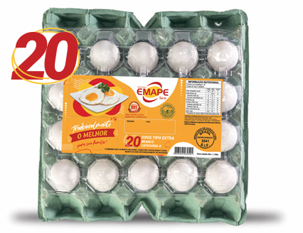OVOS EMAPE BRANCO 20UN EXTRA
