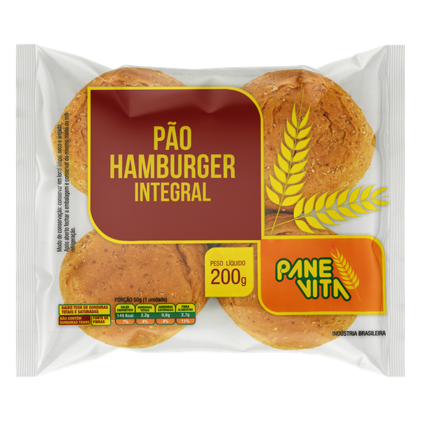 PAO HAMBURGER PANEVITA 200G INTEGRAL