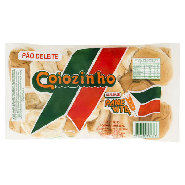 PAO LEITE PANEVITA 300G COIOZINHO