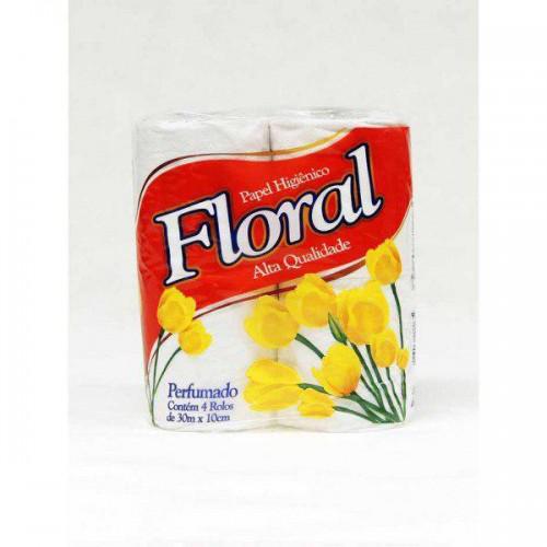 PAPEL HIGIENICO FLORAL 4X30M  PERFUMADO