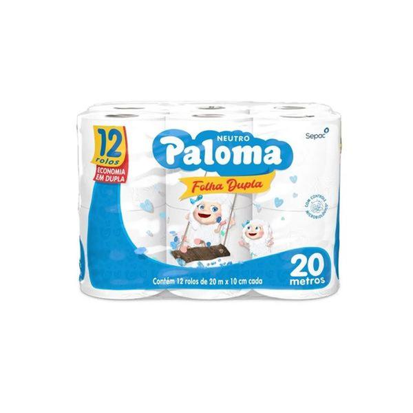 PAPEL HIGIENICO PALOMA C/12 FLH DUPLA 20M X 10CM