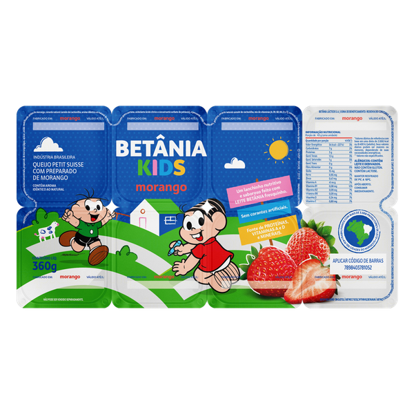 PETIT SUISSE BETANIA KIDS 320G MORANGO